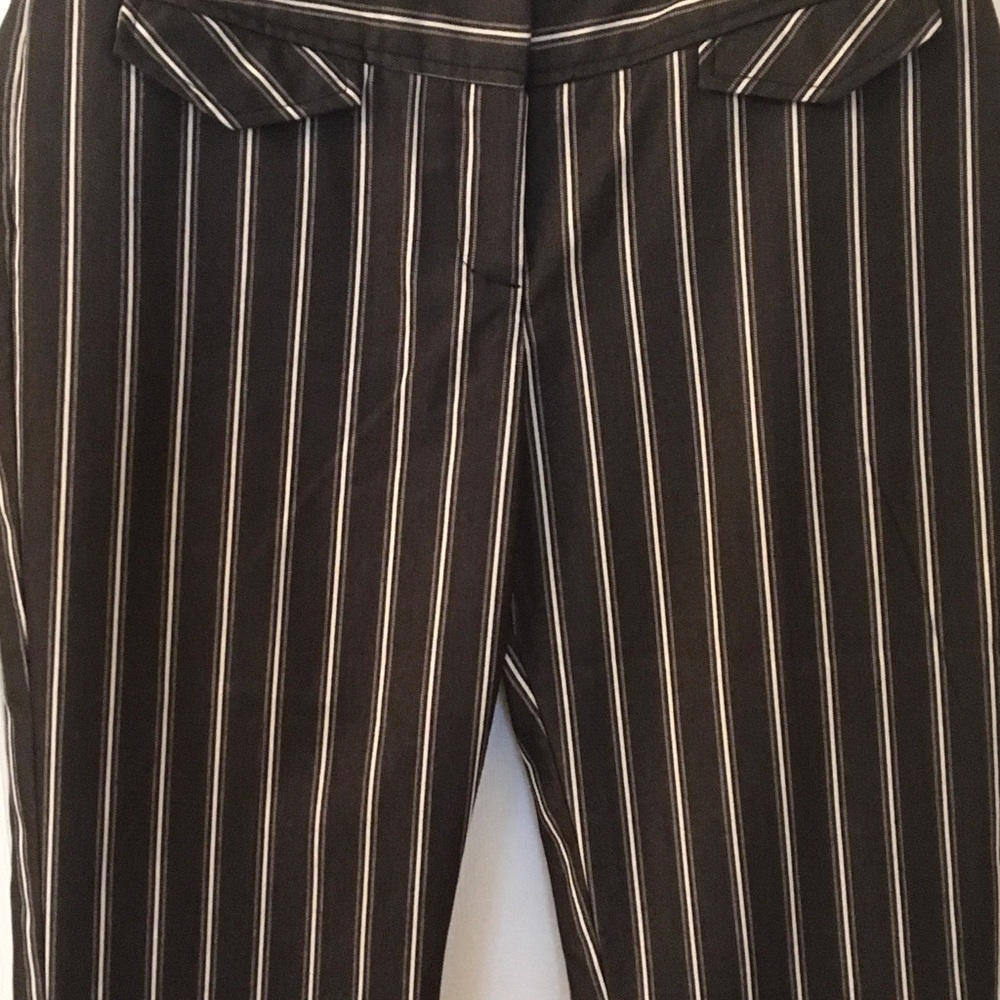 NEW STAR CITY Striped Capri’s gray & beige stripes Sz 9 - Picture 4 of 12